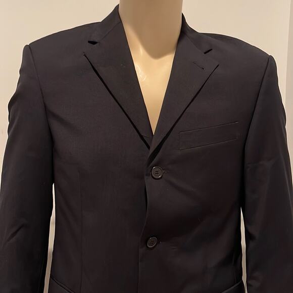 Paolo Giardini Men’s Wool Blazer Sport Coat Jacket Black 3 Buttons Size 38R - Picture 3 of 13